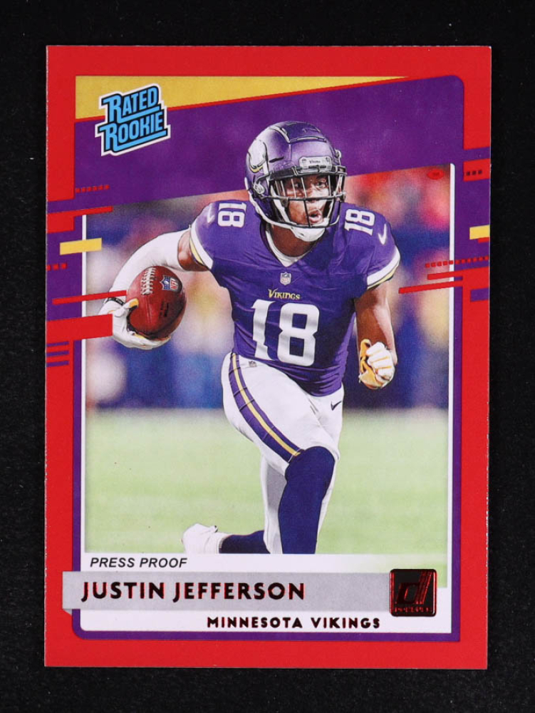 Justin Jefferson 2020 Donruss Press Proof Red #313 RR RC