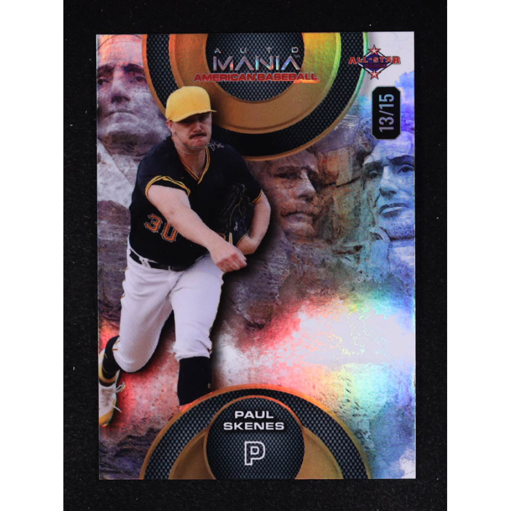 Paul Skenes 2024 Wild Card Auto Mania American Baseball Mt. Rushmore Rainbow #PS2 #13/15 RC at PristineAuction.com