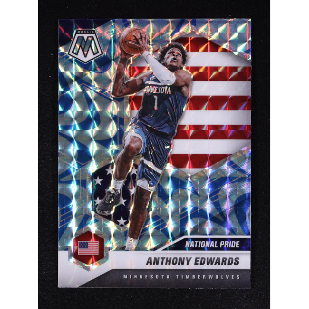 Anthony Edwards 2020-21 Panini Mosaic Mosaic Reactive Blue #252 RC at PristineAuction.com