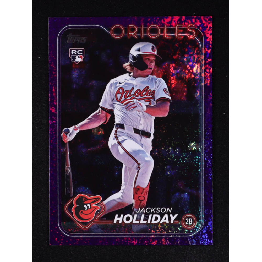Jackson Holliday 2024 Topps Update Purple Holo Foil #US50 #377/799 RC at PristineAuction.com