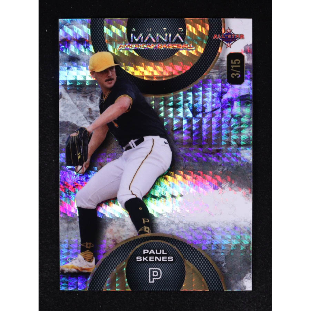 Paul Skenes 2024 Wild Card Auto Mania American Baseball Mt. Rushmore Prism #PS3 #3/15 RC at PristineAuction.com