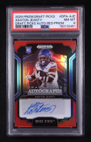 Ashton Jeanty 2025 Panini Draft Picks Autographs Red Prizm #DPA-AJE RC #373/399 (PSA 8) at PristineAuction.com