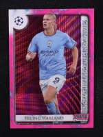 Erling Haaland 2022-23 Stadium Club Chrome UEFA Championship Contributions Pink Wave Refractors #CCEH #104/150 at PristineAuction.com