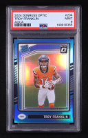 Troy Franklin 2024 Panini Donruss Optic Aqua Rated Rookie #294 RC #079/299 (PSA 10) at PristineAuction.com