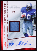 Barry Sanders 2025 Leaf in the Game Used Red Holo Game-Used Autograph #IGA-BS1 #4/4 at PristineAuction.com