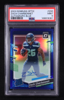 Zach Charbonnet 2023 Panini Donruss Optic Autograph Blue Rated Rookies #294 RC #04/99 (PSA 9) at PristineAuction.com