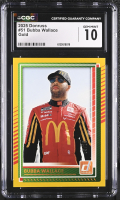 Bubba Wallace 2025 Donruss Gold #51 #09/10 (CGC 10) at PristineAuction.com