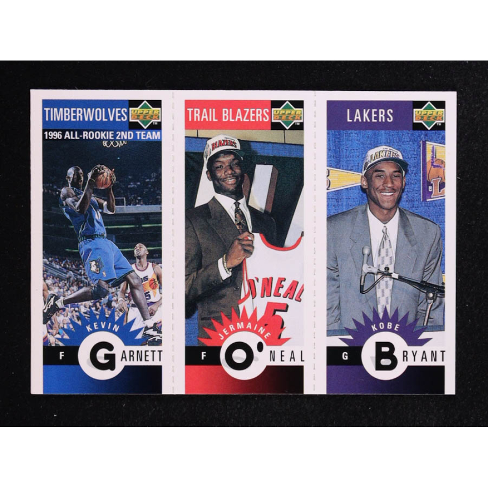 Kobe Bryant / Jermaine O'Neal / Kevin Garnett 1996-97 Collector's Choice Mini-Cards #M129 at PristineAuction.com