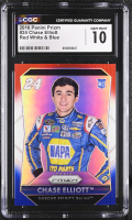 Chase Elliott 2016 Panini Prizm Prizms Red White and Blue #24 RC (CGC 10) at PristineAuction.com
