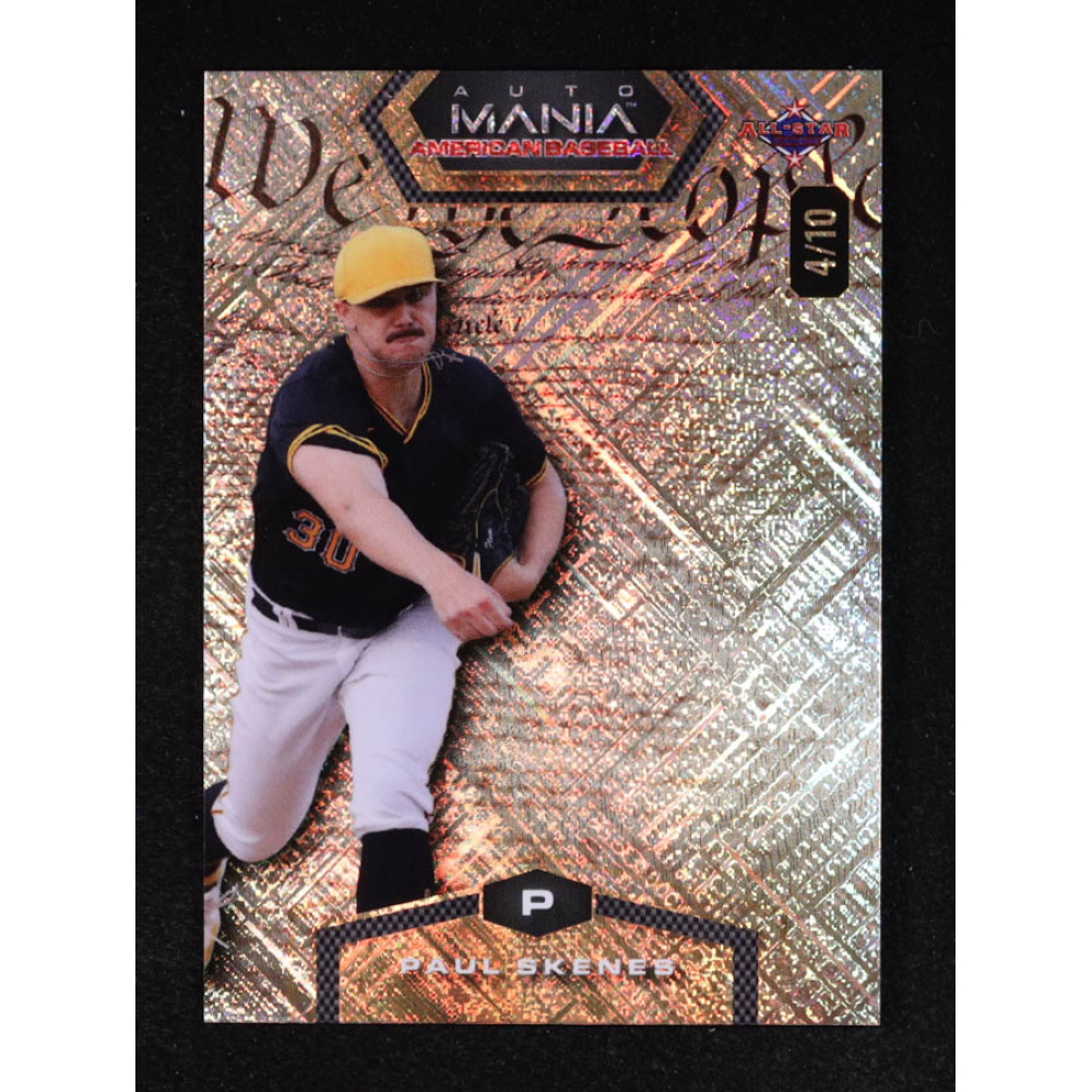 Paul Skenes 2024 Wild Card Auto Mania American Baseball Constitution Cross Hatch #PS2 #4/10 RC at PristineAuction.com