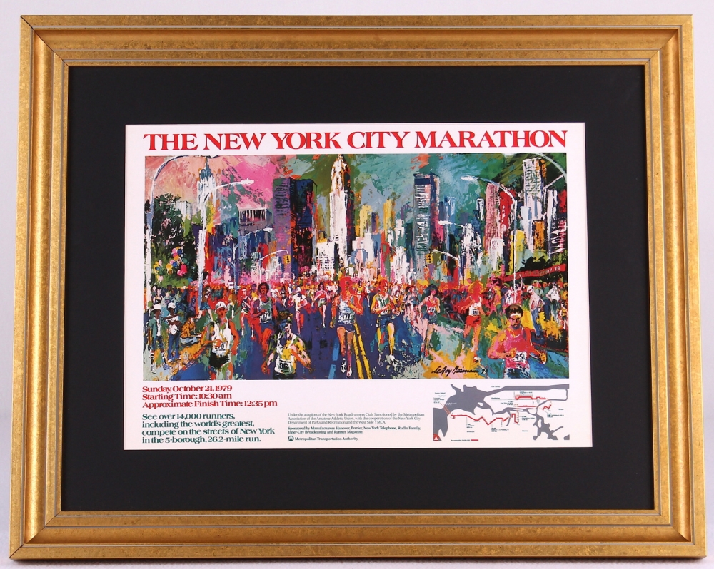 LeRoy Neiman "The New York City Marathon" 18x23 Custom Framed Print