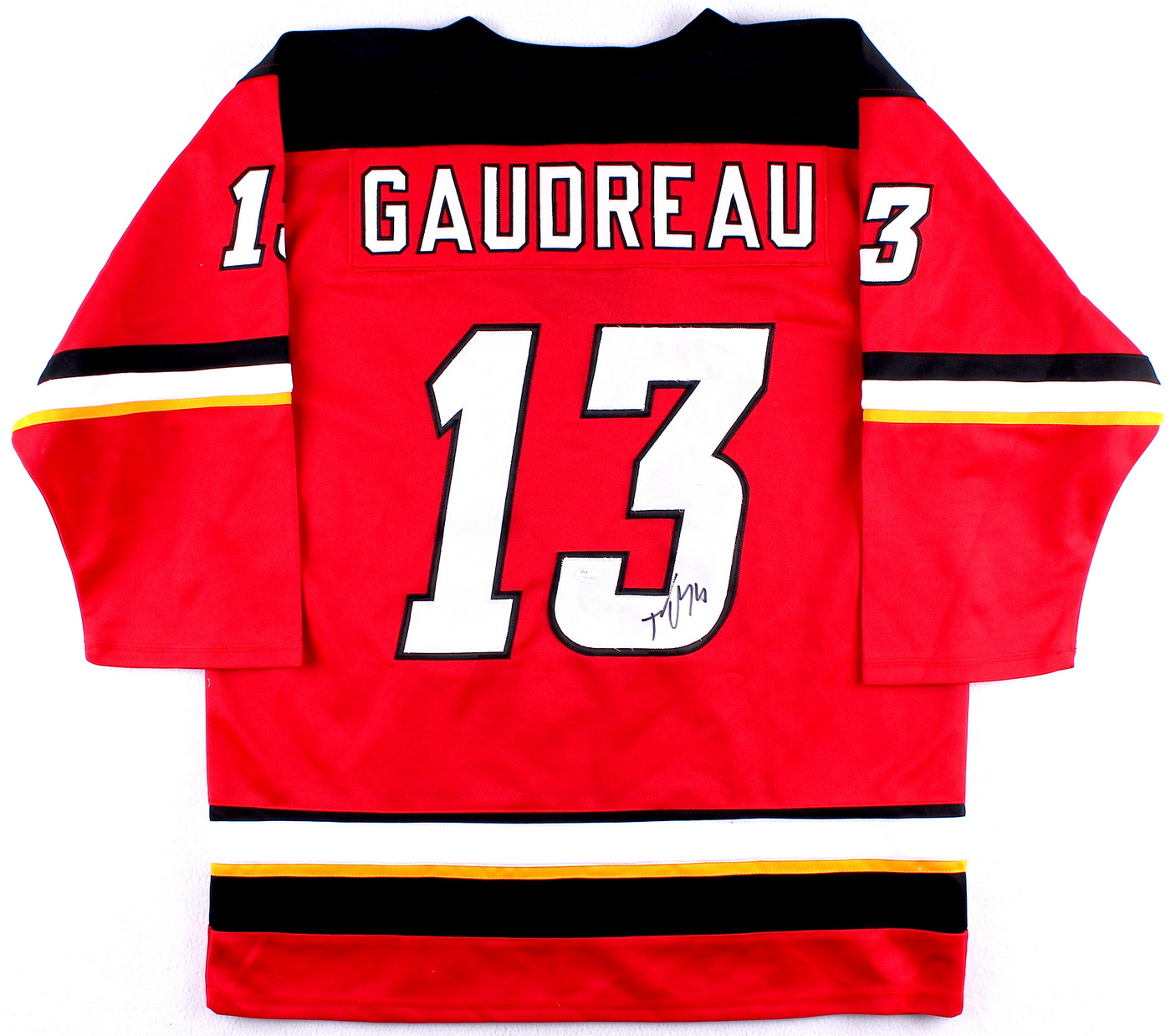 Johnny Gaudreau Signed Flames Jersey (JSA COA) at PristineAuction.com Johnny Gaudreau Signed Flames Jersey (JSA COA) at PristineAuction.com