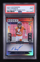 Troy Franklin 2024 Panini Contenders Rookie Ticket Red Zone FOTL Auto #113 RC (PSA 9) at PristineAuction.com