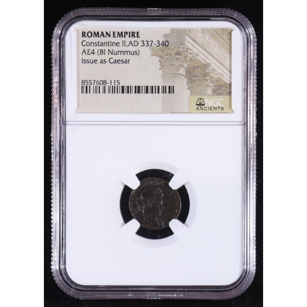 Roman Empire - Constantine II, AD 337-340 AE3/4 (BI Nummus) Issued as Caesar (NGC) at PristineAuction.com