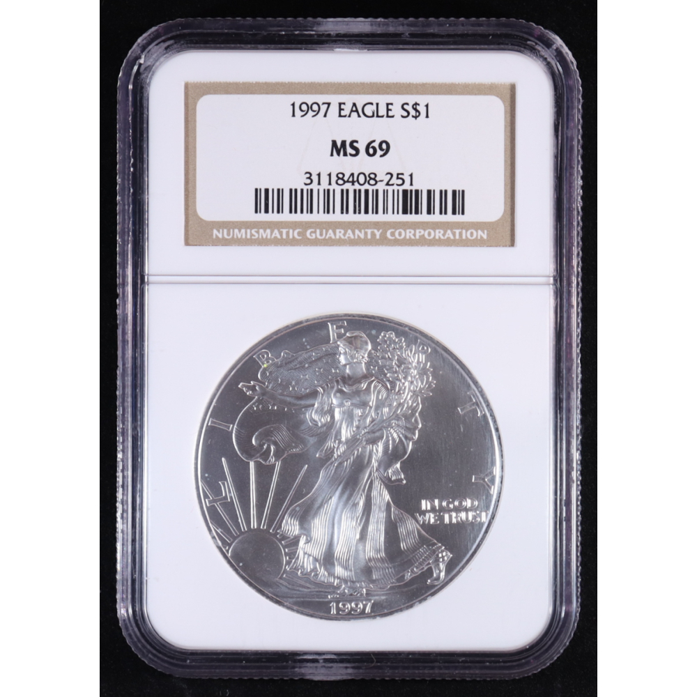 1997 American Silver Eagle (NGC MS69) at PristineAuction.com