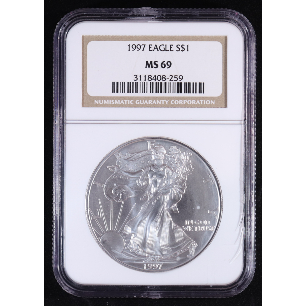 1997 American Silver Eagle (NGC MS69) at PristineAuction.com