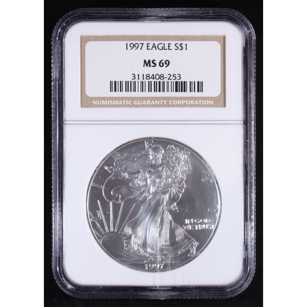 1997 American Silver Eagle (NGC MS69) at PristineAuction.com