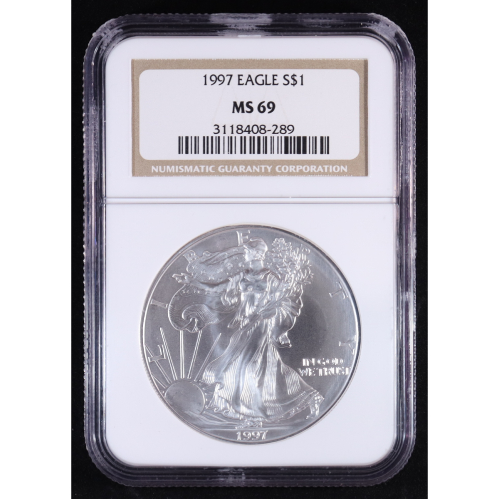 1997 American Silver Eagle (NGC MS69) at PristineAuction.com