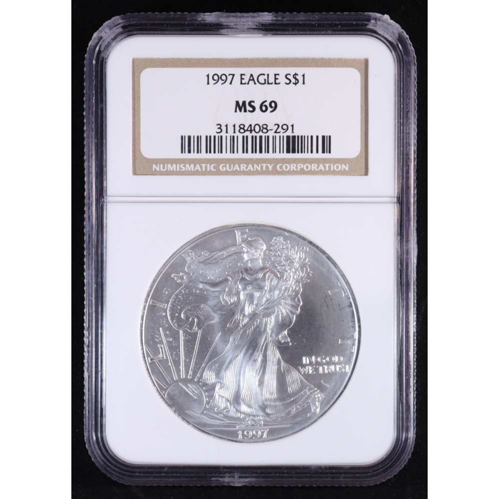 1997 American Silver Eagle (NGC MS69) at PristineAuction.com