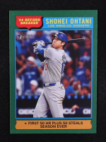 Shohei Ohtani 2025 Topps Heritage Green Border #1 RB at PristineAuction.com