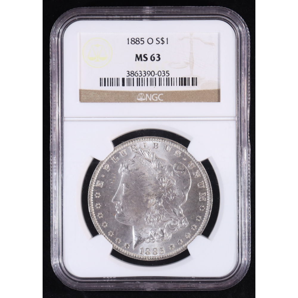 1885-O Morgan Silver $1 Dollar (NGC MS63) at PristineAuction.com
