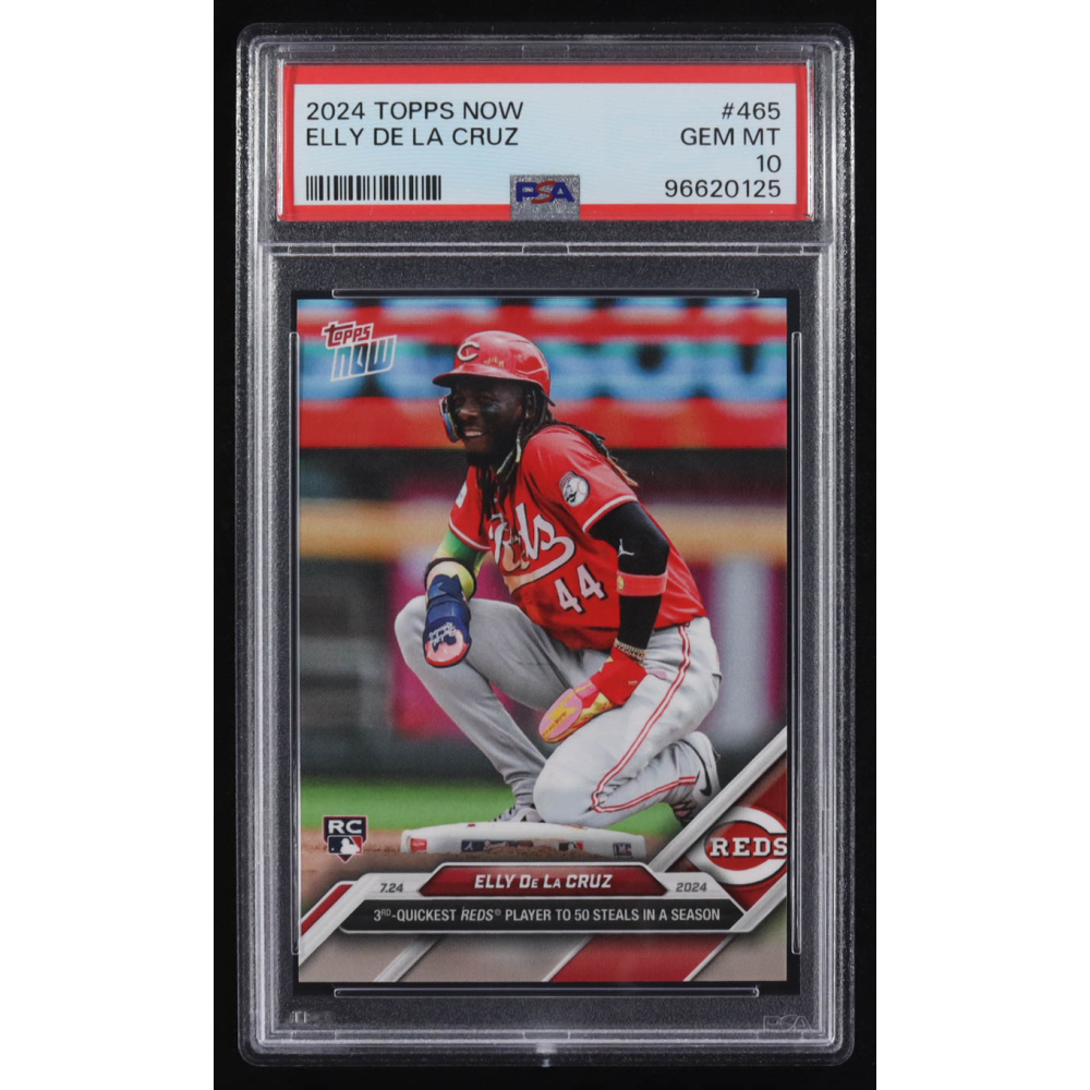 Elly De La Cruz 2024 Topps Now #465 RC (PSA 10) at PristineAuction.com