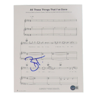 Brandon Flowers Signed The Killers "All The Things That I've Done" 8.5x11 Sheet Music Print (Beckett) at PristineAuction.com