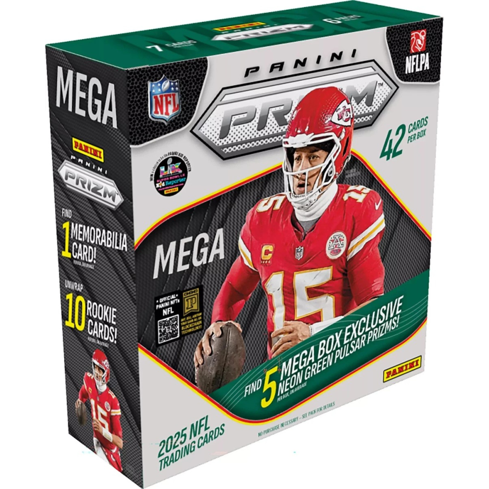 2025 Panini Prizm Football Mega Box with (6) Packs at PristineAuction.com