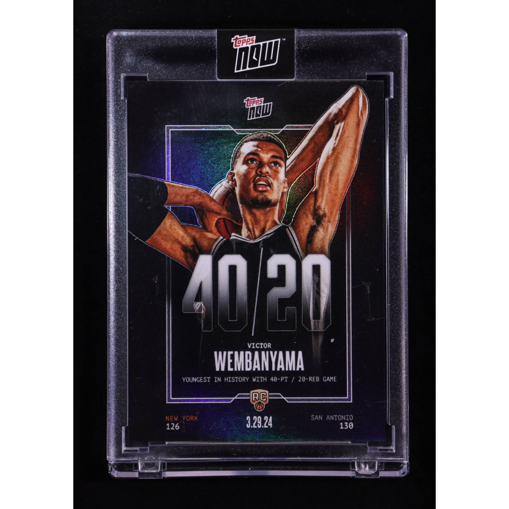 Victor Wembanyama 2024 Topps Now 40/20 #VW-5 RC at PristineAuction.com