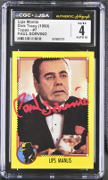 Paul Sorvino Signed 1990 Topps Dick Tracy #7 Lips Manlis (CGC 4 | Autograph Grade 10) at PristineAuction.com