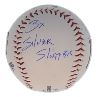 Mickey Tettleton Signed OML Tigers Logo Baseball Inscribed "2x All Star", "245 HRs" & "3x Silver Slugger" (Authentic Ink) at PristineAuction.com Mickey Tettleton Signed OML Tigers Logo Baseball Inscribed "2x All Star", "245 HRs" & "3x Silver Slugger" (Authentic Ink) at PristineAuction.com
