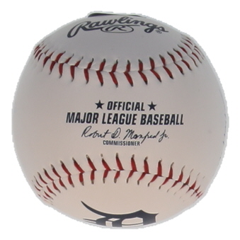 Mickey Tettleton Signed OML Tigers Logo Baseball Inscribed "2x All Star", "245 HRs" & "3x Silver Slugger" (Authentic Ink) at PristineAuction.com Mickey Tettleton Signed OML Tigers Logo Baseball Inscribed "2x All Star", "245 HRs" & "3x Silver Slugger" (Authentic Ink) at PristineAuction.com