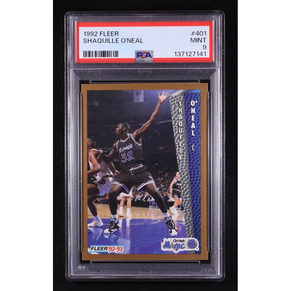 Shaquille O'Neal 1992-93 Fleer #401 RC (PSA 9) at PristineAuction.com