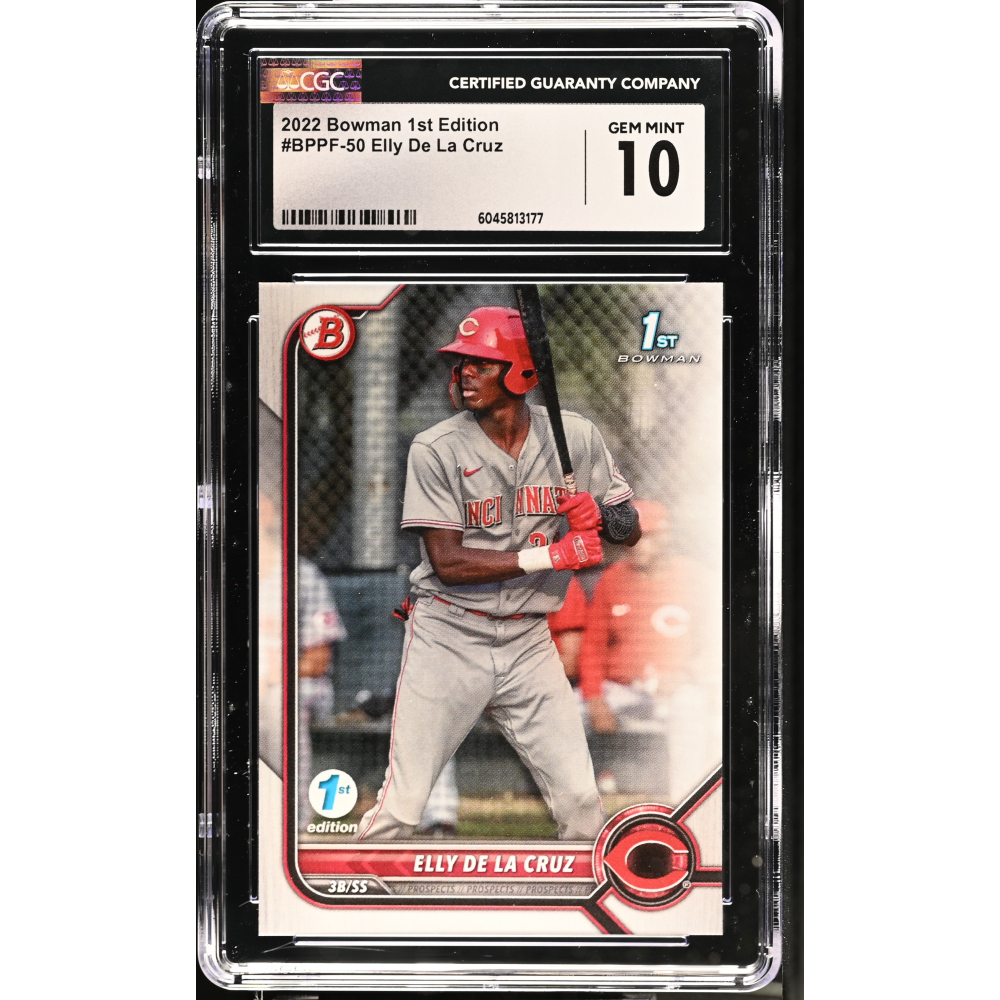 Elly De La Cruz 2022 Bowman 1st Edition #BPPF-50 RC (CGC 10) at PristineAuction.com