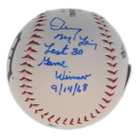 Denny McLain Signed Tigers Logo Baseball Inscribed "Last 30 Game Winner" & "9/14/68" (Authentic Ink) at PristineAuction.com