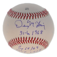 Denny McLain Signed OL Baseball with Multiple Career Inscriptions (Authentic Ink) at PristineAuction.com