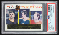Marcel Dionne / Wayne Gretzky / Guy Lafleur 1980-81 Topps #163 Scoring Leaders (PSA 8) (MK) at PristineAuction.com