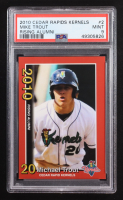 Mike Trout 2010 Rising Alumini Cedar Rapids Kernels Red #2 RC (PSA 9) at PristineAuction.com