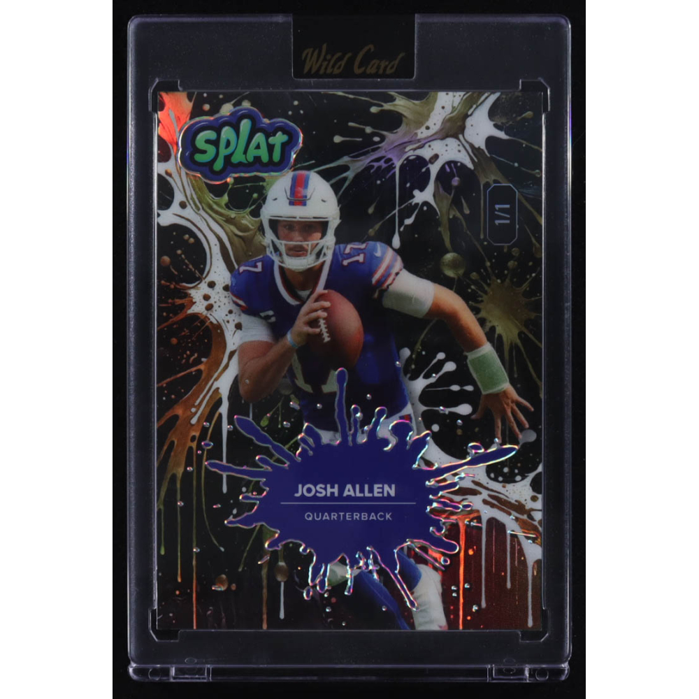 Josh Allen 2025 Wild Card Splat Prismatic Gold #SBGOL04-JA #1/1 at PristineAuction.com