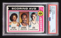 Julius Erving / George McGinnis / Dan Issel 1974 Topps ABA Scoring Avg Leaders #207 (PSA 7) at PristineAuction.com