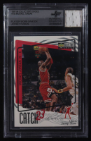 Michael Jordan 1997-98 Collector's Choice #192 Catch 23 Jump Shot with Game-Used Jersey Swatch (BGS Authentic) at PristineAuction.com