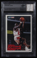 Michael Jordan 1993-94 Fleer #28 with Game-Used Jersey Swatch (BGS Authentic) at PristineAuction.com