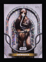 Chewbacca 2025 Topps Star Wars Smuggler's Outpost Galactic Antiquities Hyperspace Foil #GA7 #1/1 at PristineAuction.com