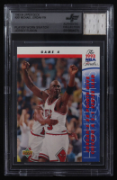 Michael Jordan 1993-94 Upper Deck #201 FIN with Game-Used Jersey Swatch (BGS Authentic) at PristineAuction.com