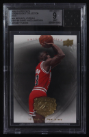 Michael Jordan 2009-10 Upper Deck Michael Jordan Legacy Collection Gold #24 with Game-Used Jersey Swatch (BGS 9) at PristineAuction.com
