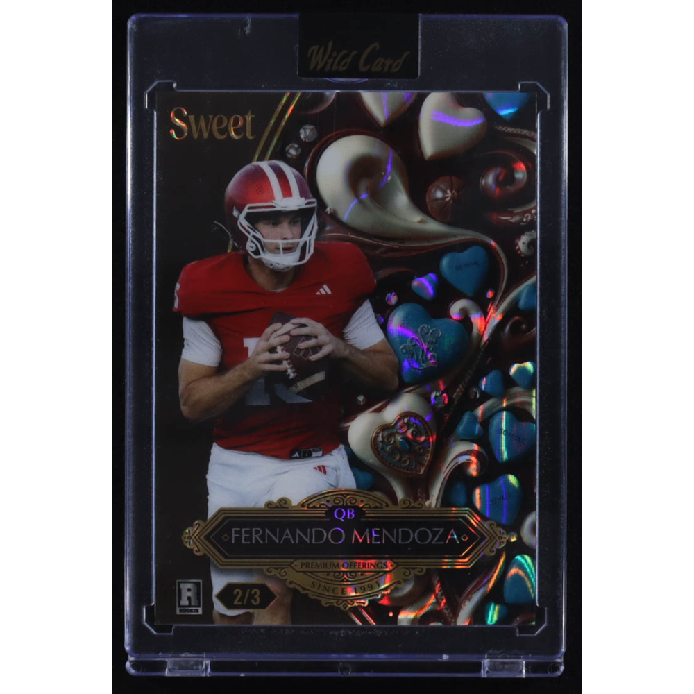 Fernando Mendoza 2026 Wild Card Sweet Valentine's Day Lava #SWDBL2-FM #2/3 RC at PristineAuction.com