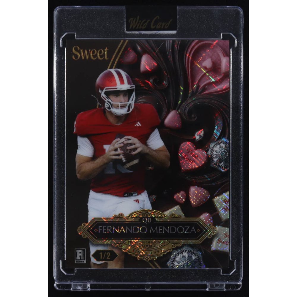 Fernando Mendoza 2026 Wild Card Sweet Valentine's Day Shimmer #SWDPI1-FM #1/2 RC at PristineAuction.com