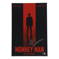 Dev PatelSigned "Monkey Man" 11x17 Photo (Beckett) at PristineAuction.com