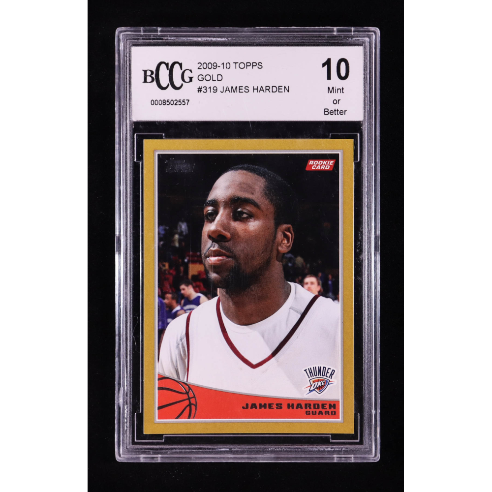 James Harden 2009-10 Topps Gold #319 RC #1014/2009 (BCCG 10) at PristineAuction.com