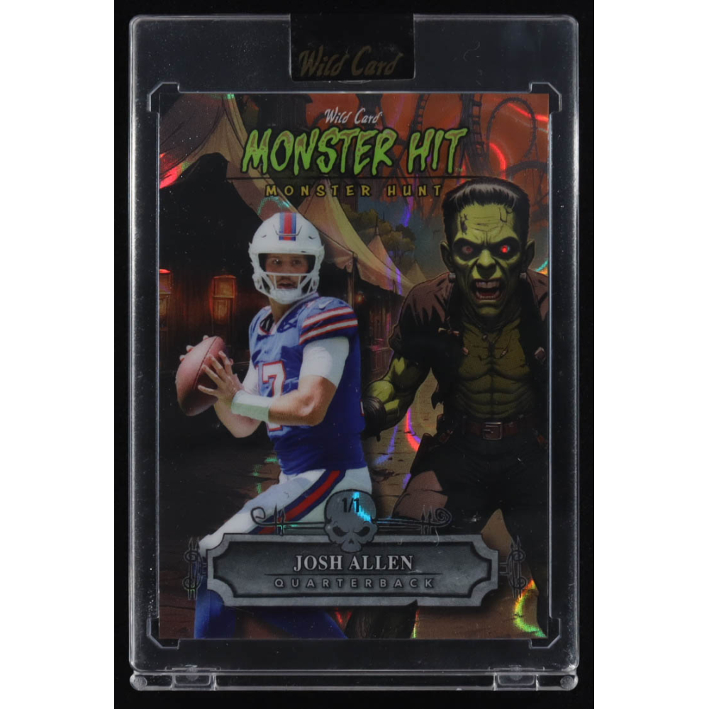 Josh Allen 2025 Wild Card Monster Hit Monster Hunt Frankenstein Raywave #MHCF-JA #1/1 at PristineAuction.com